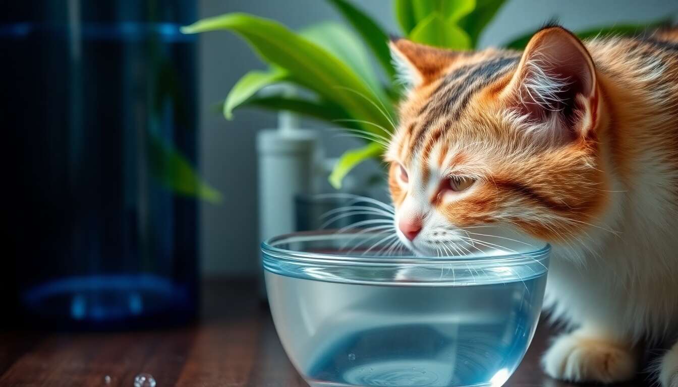 Impact de la qualité de l'eau sur la santé des chats
