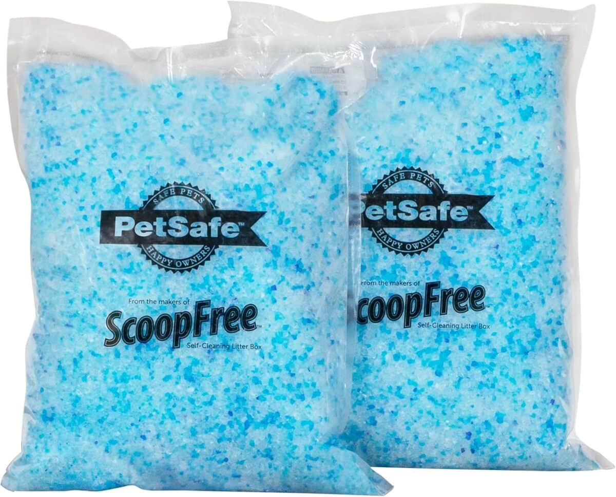 Test Litière PetSafe : cristal Bleu, silice et Confort