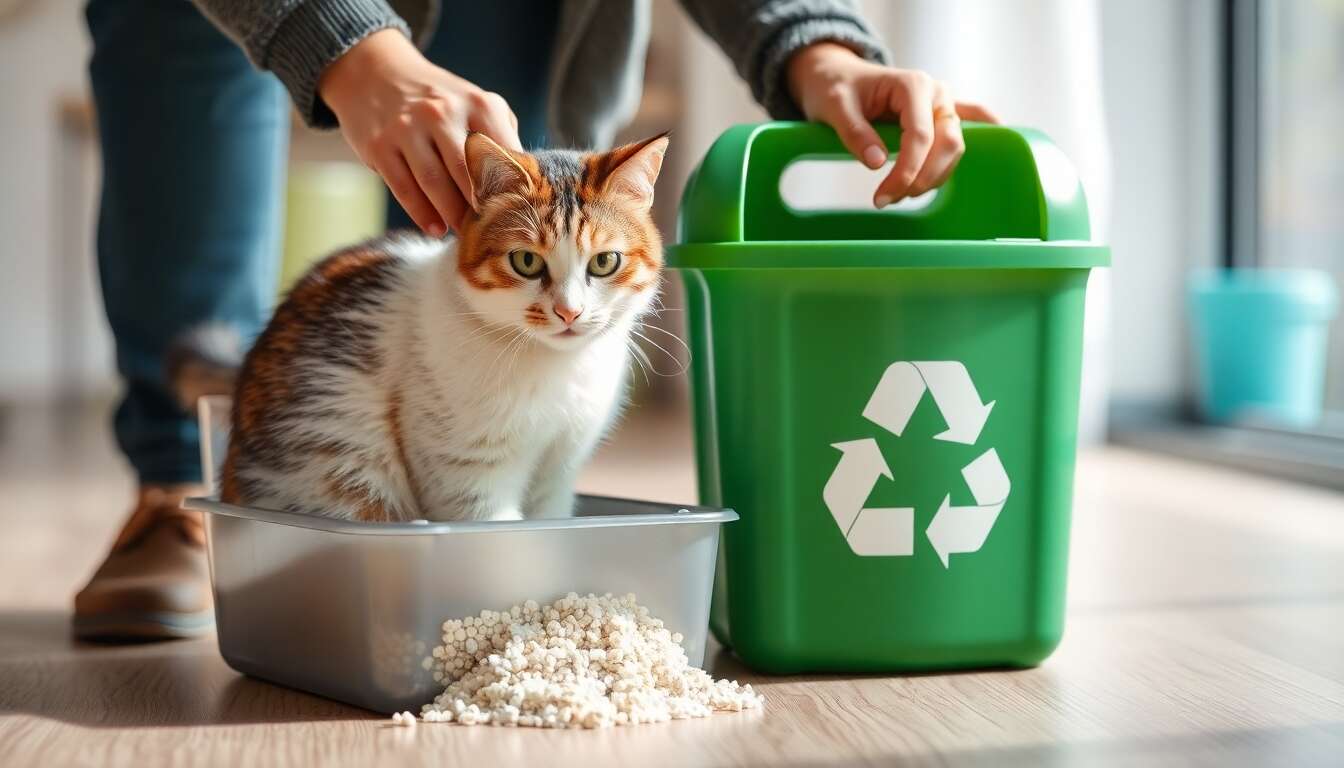 Où jeter la litière pour chat ?