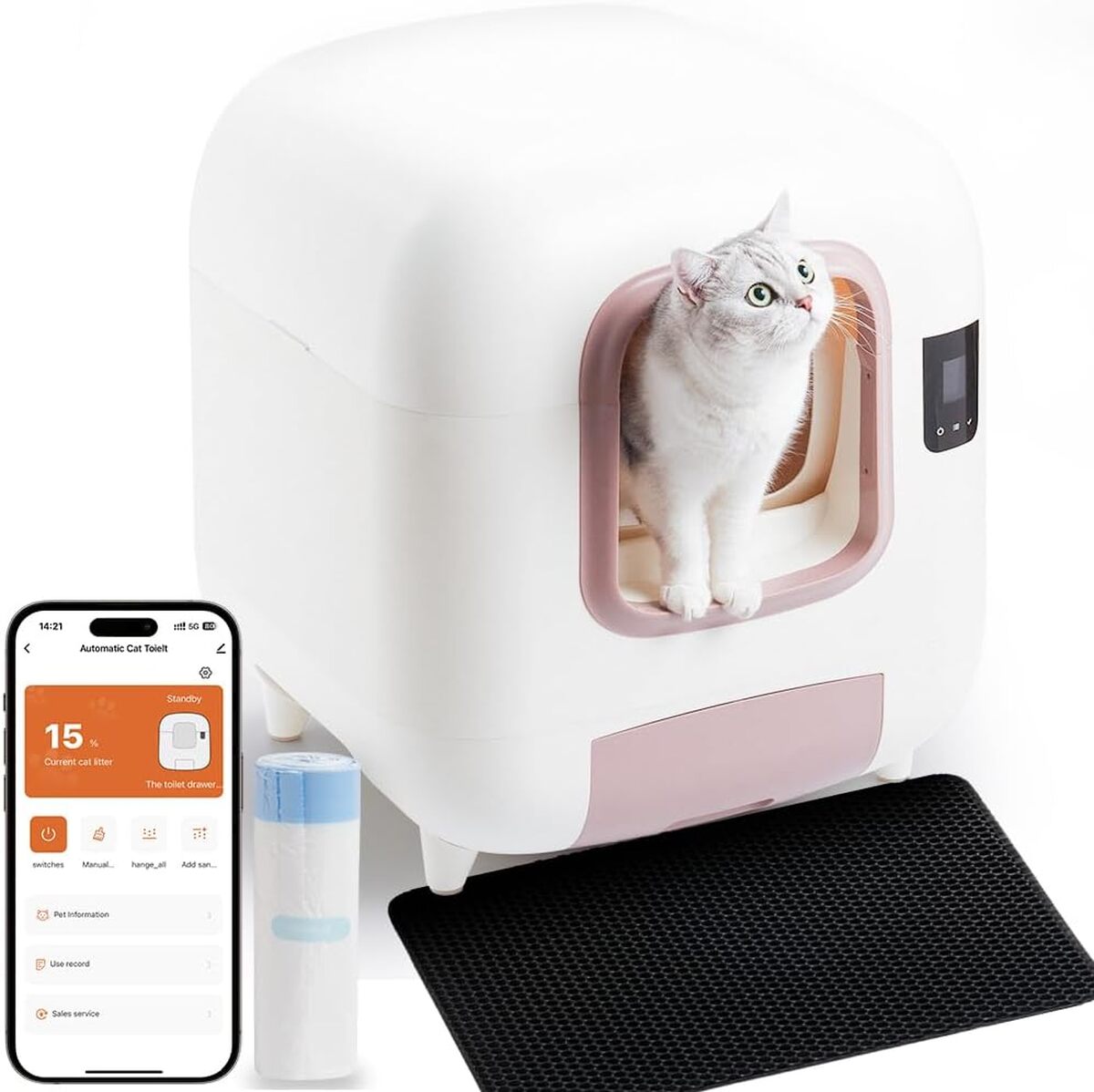 Test de la litière connectée Kalopsia autonettoyante 60L pour chats