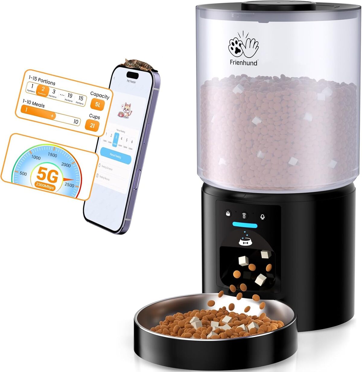 Test de la mangeoire Frienhund 5L WiFi pour chien et chat