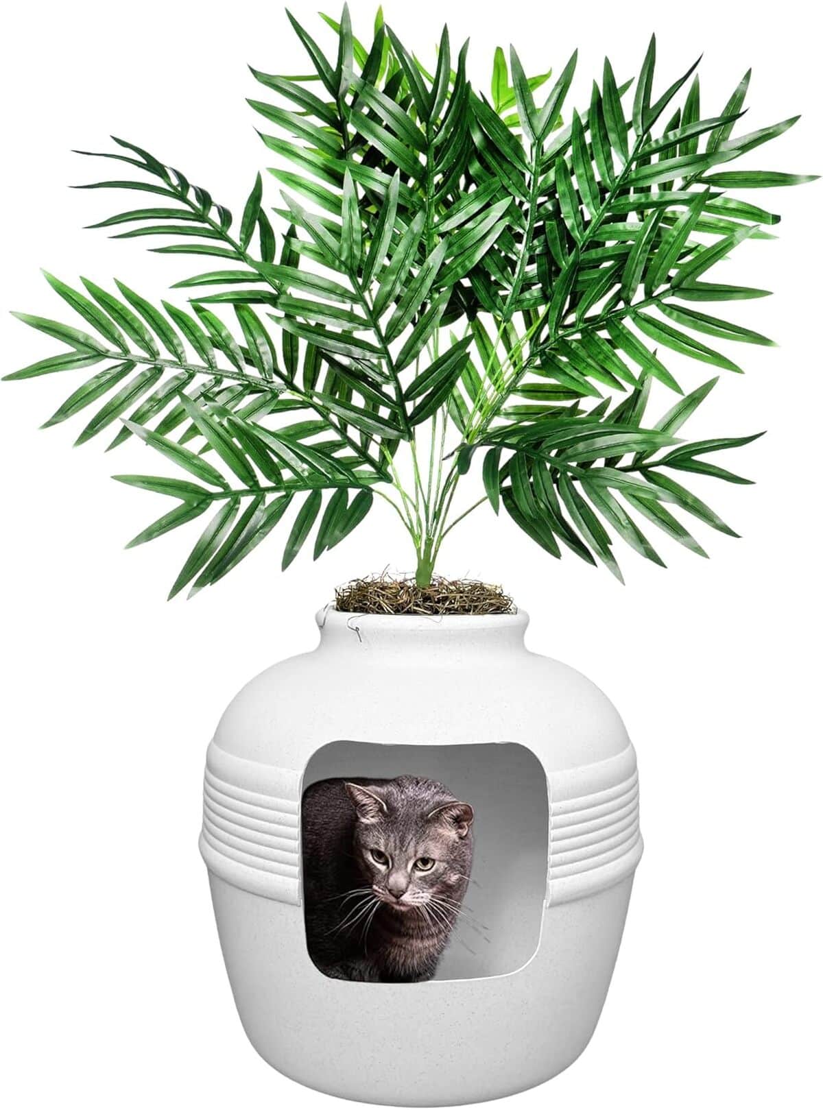 Test : cache-litière Good Pet Stuff avec plantes artificielles