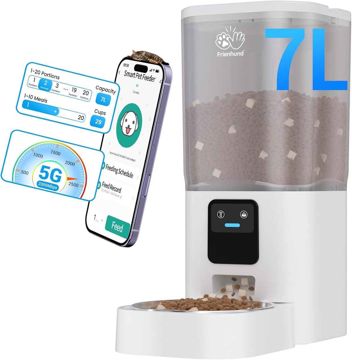 Test de la mangeoire Frienhund 5G pour chats et chiens