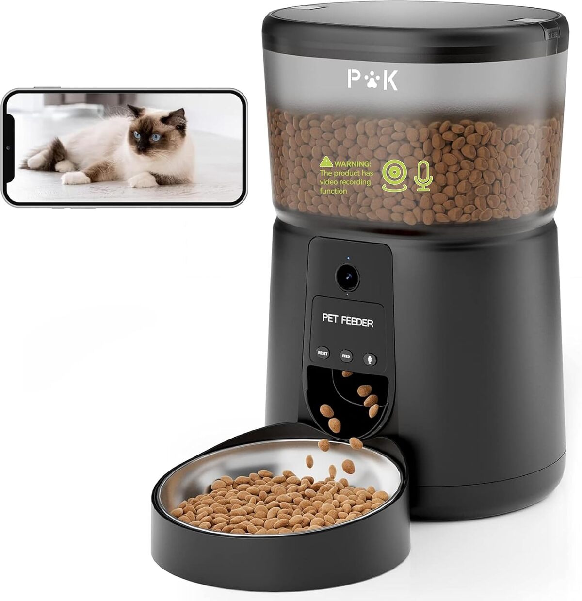Test du distributeur de croquettes PUPPY KITTY avec caméra 1080p