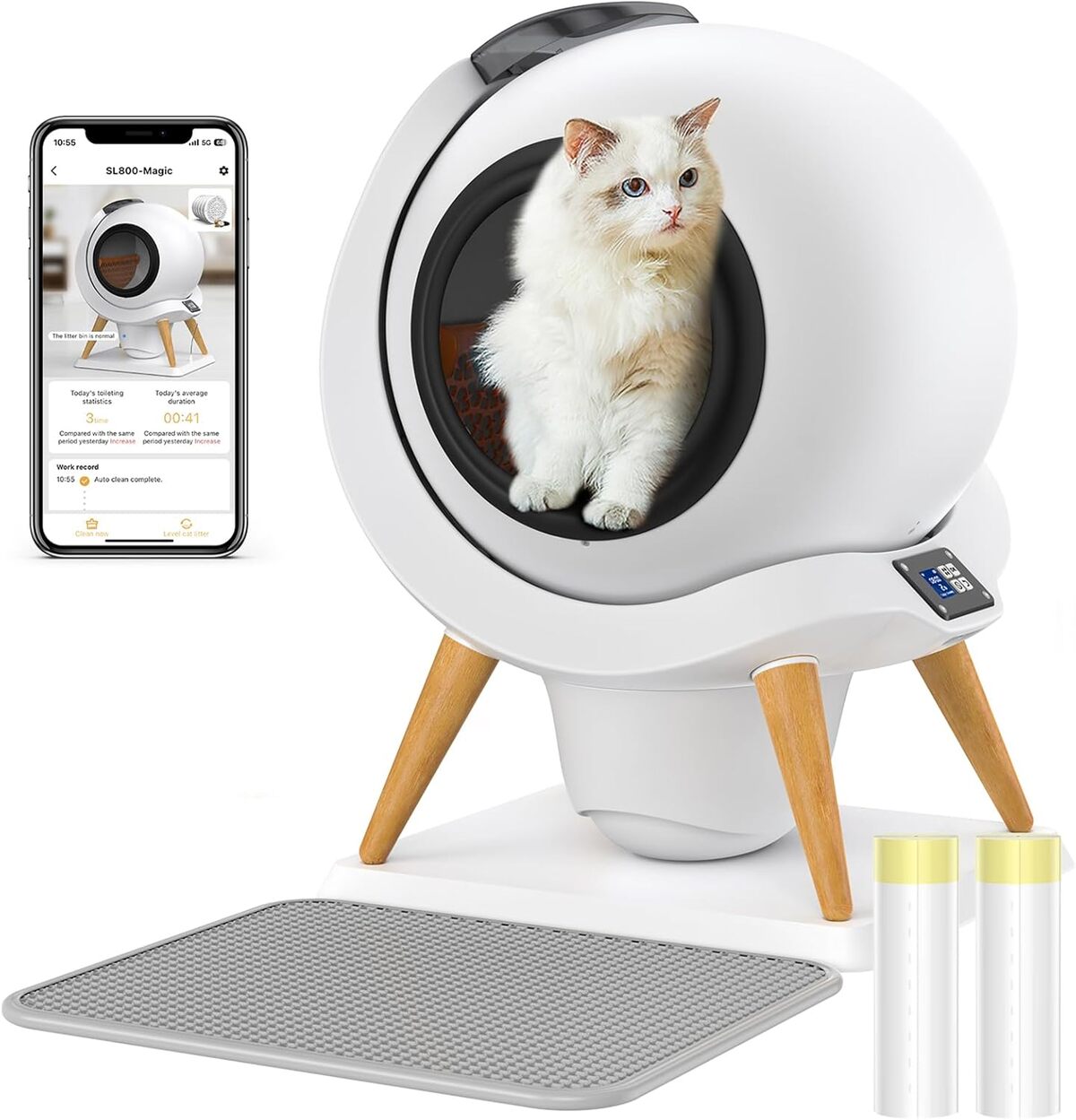 Test de la litière autonettoyante HoneyGuaridan : contrôle app et réduction des odeurs