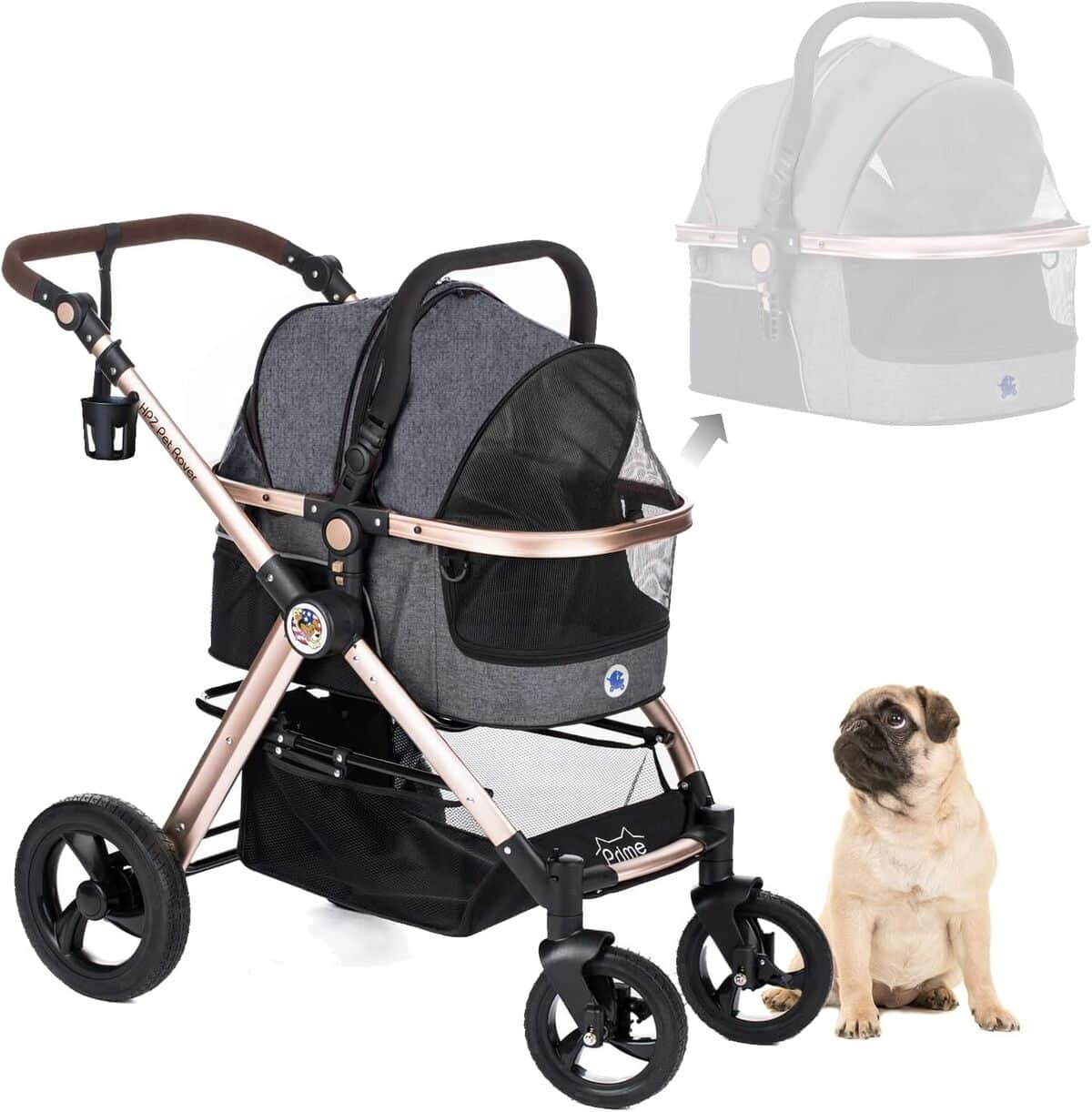 Test de la poussette HPZ Pet Rover Prime 3 en 1