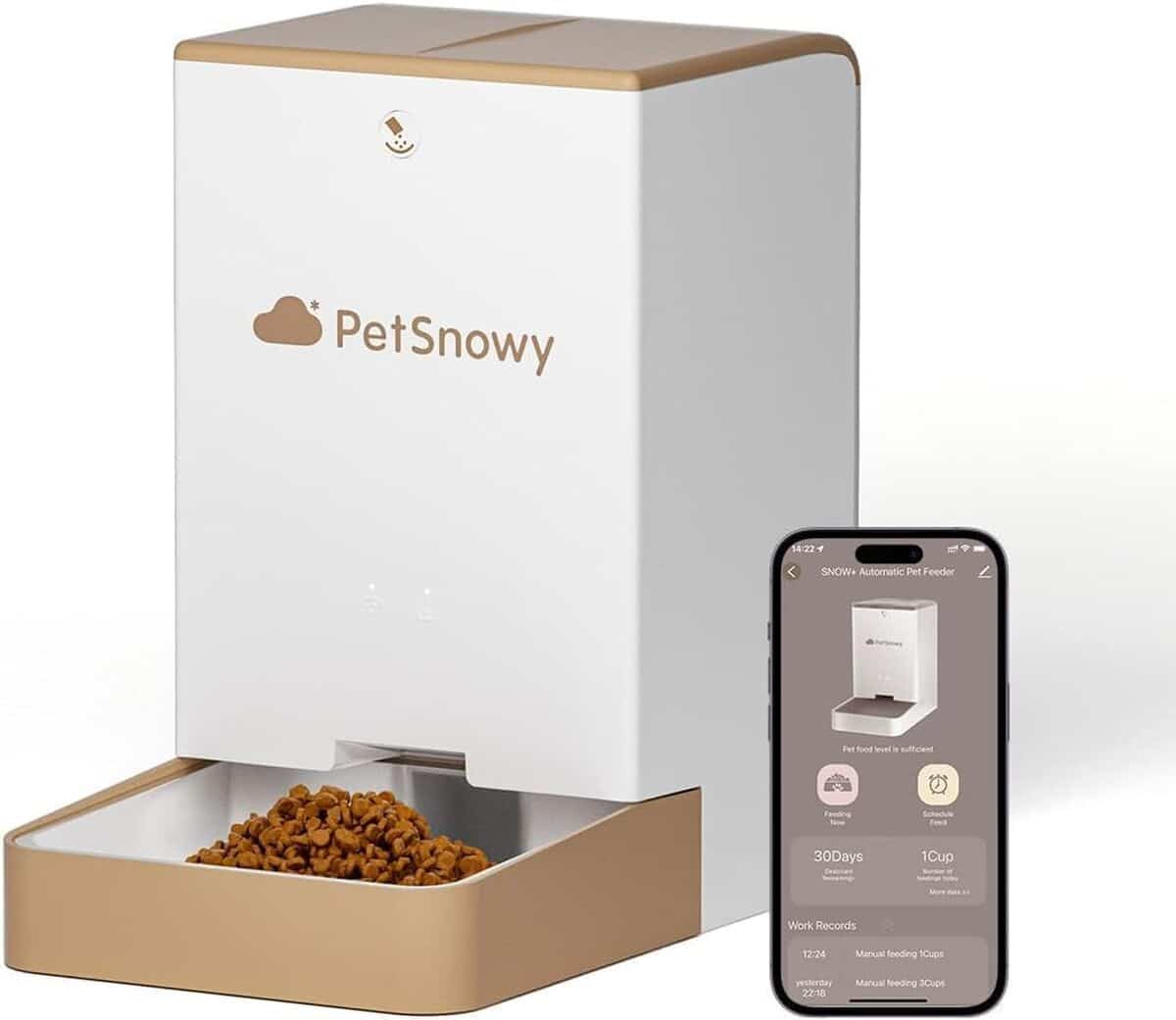 Test du distributeur automatique PetSnowy pour chats et chiens avec Wi-Fi