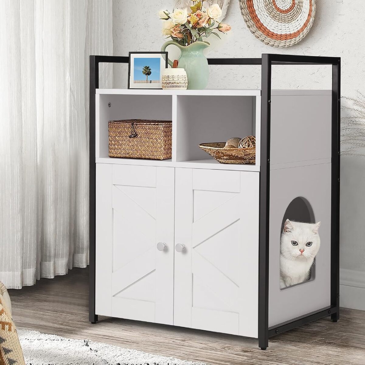 Test de la maison de toilette pour chat VOWNER : litière design avec armoire intégrée