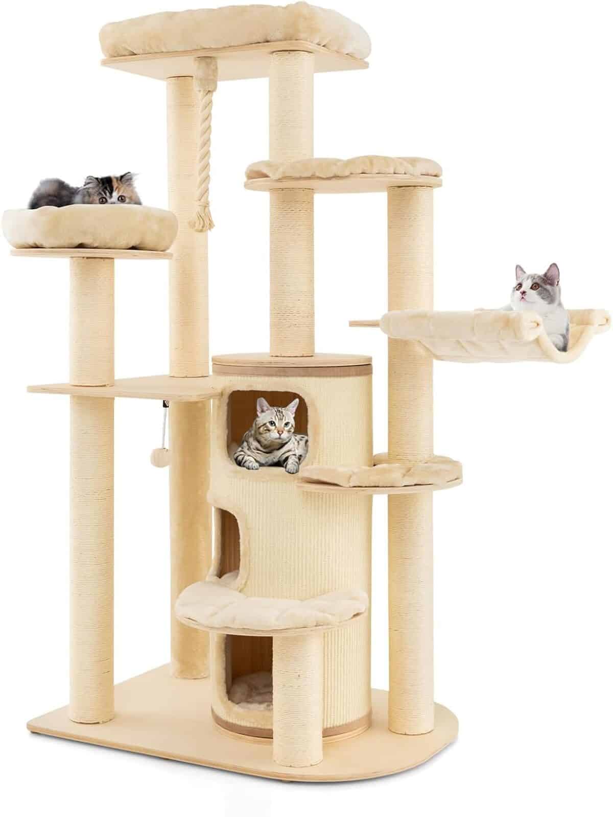 Test : arbre à chat GOPLUS 173 cm en bois