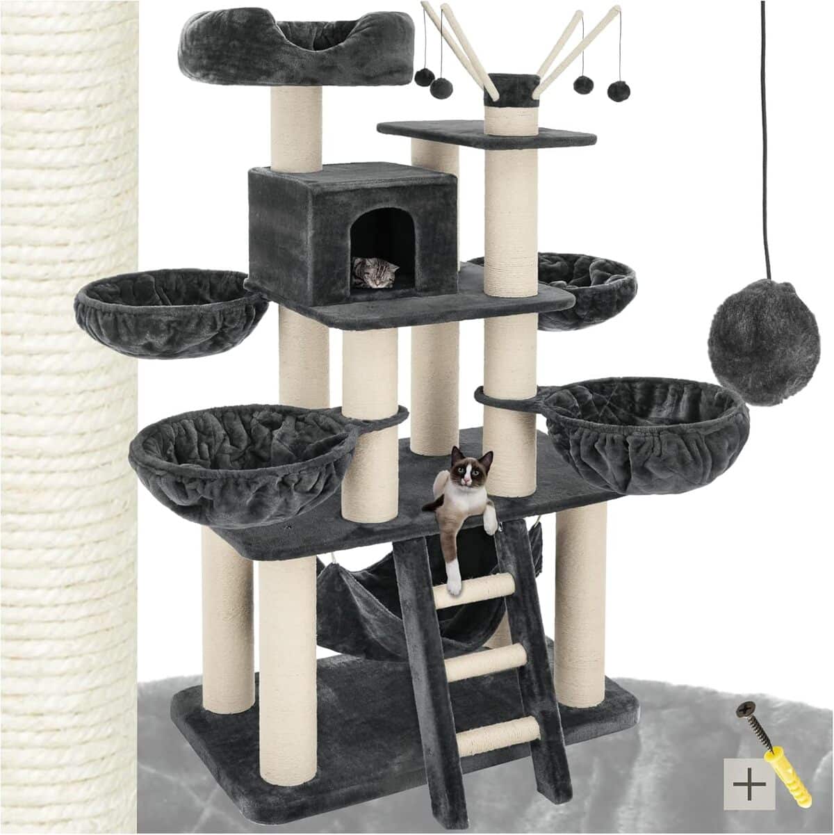 Test du majestueux arbre à chat Tectake 195 cm