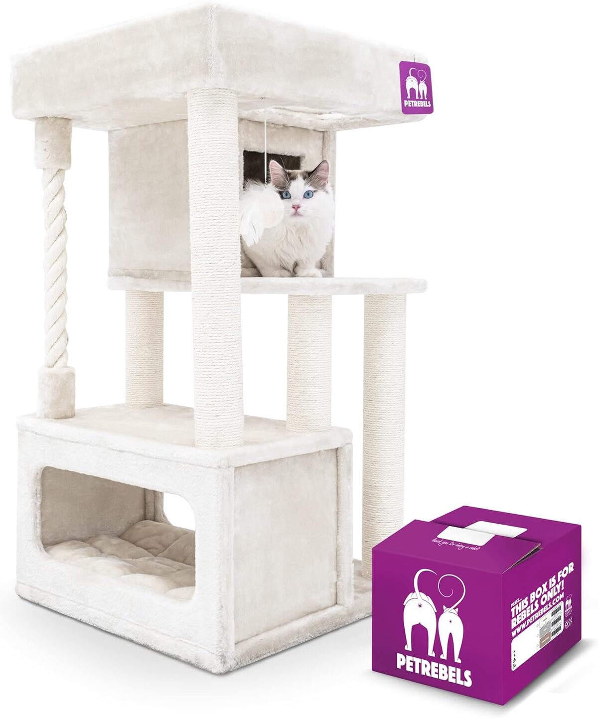 Test du petrebels arbre à chat lodge 107 cm : stabilité et design parfaits