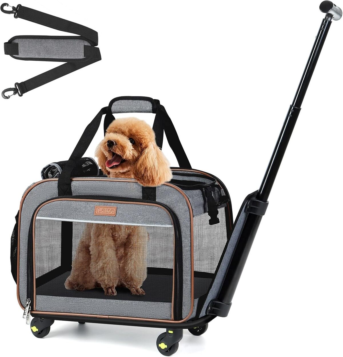 Test du sac de transport à roulettes Lekebobor pour animaux