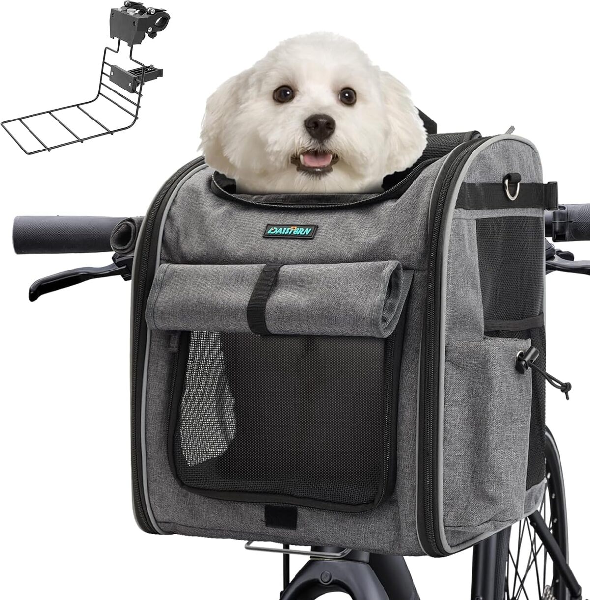 Test : daistern panier de vélo avant pour animaux jusqu'à 10 kg