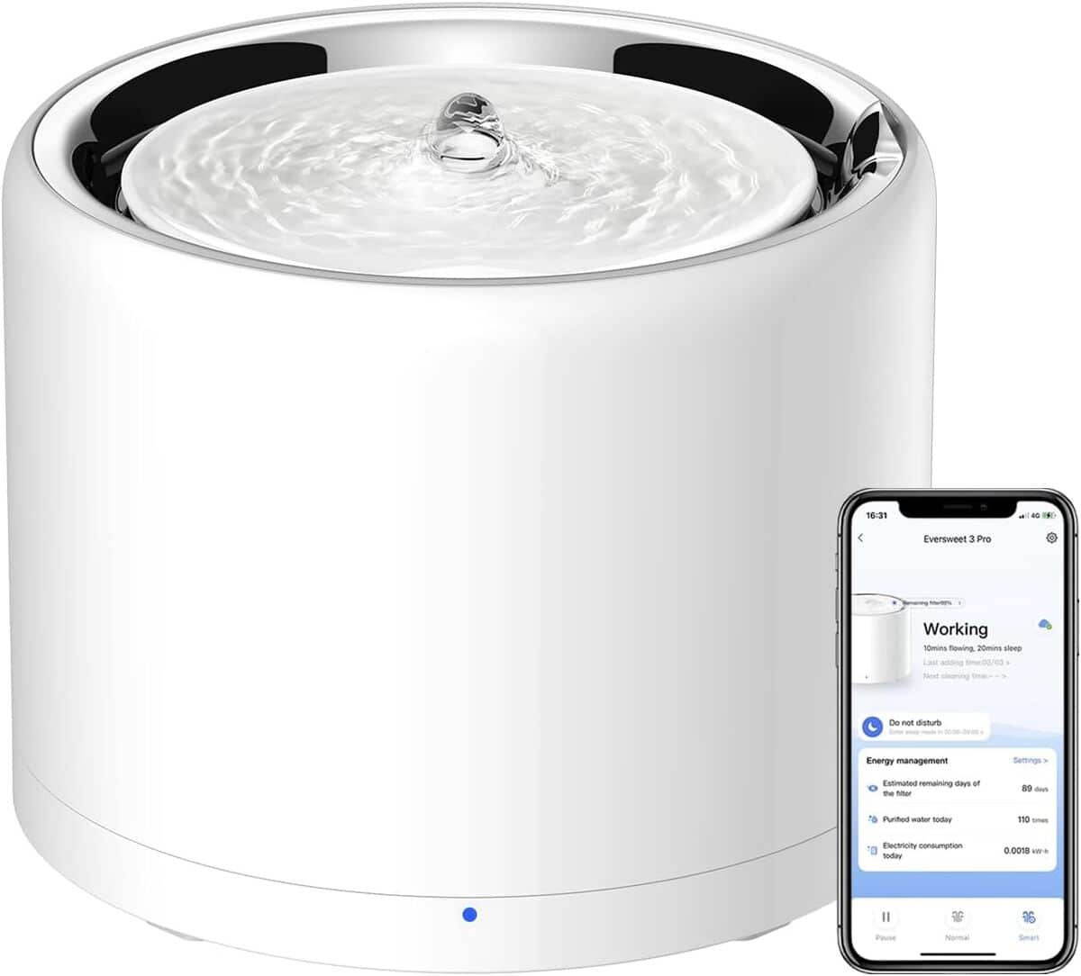 Test de la fontaine à eau sans fil Petkit : distributeur intelligent pour animaux
