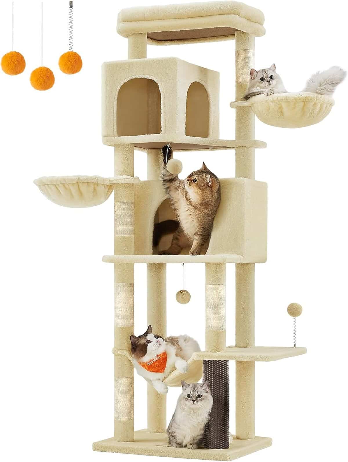 Test Feandrea arbre à chat 175 cm : multi-niveaux et confort absolu