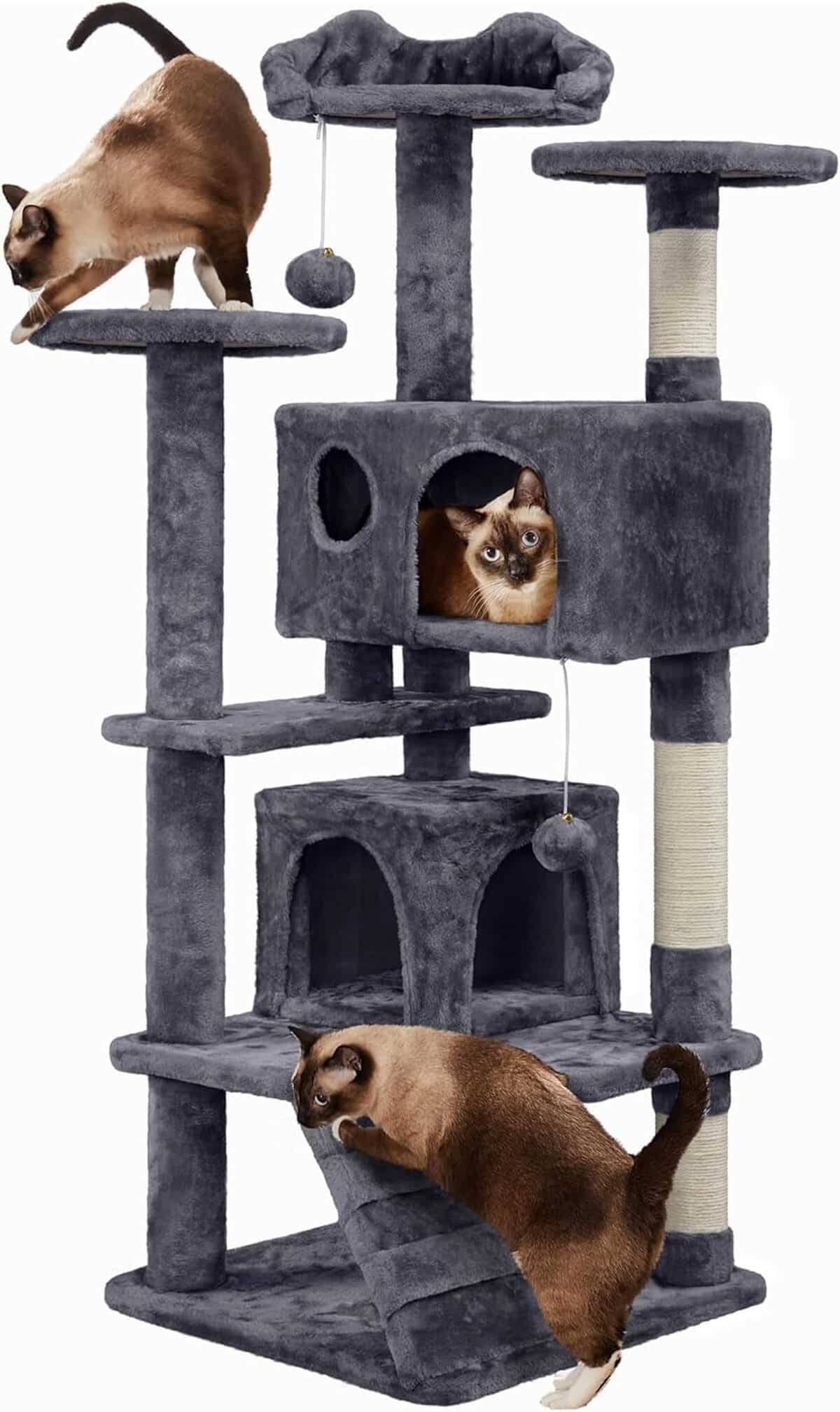 Test de l'arbre à chat Yaheetech 137 cm : le paradis pour vos félins