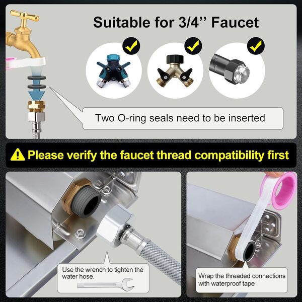 Distributeur d'eau automatique en acier inoxydable 1 gallon