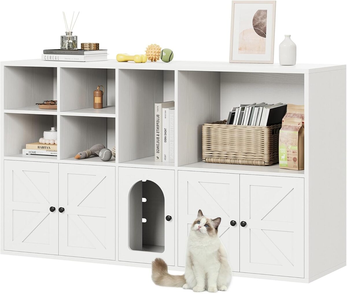 Test meuble litière pour chats Ironck : design et espace optimisé