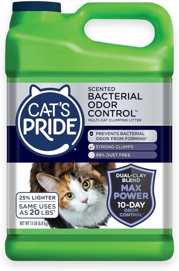 Test Cat's Pride MaxPower : litière parfumée anti-odeurs 6, 8 kg