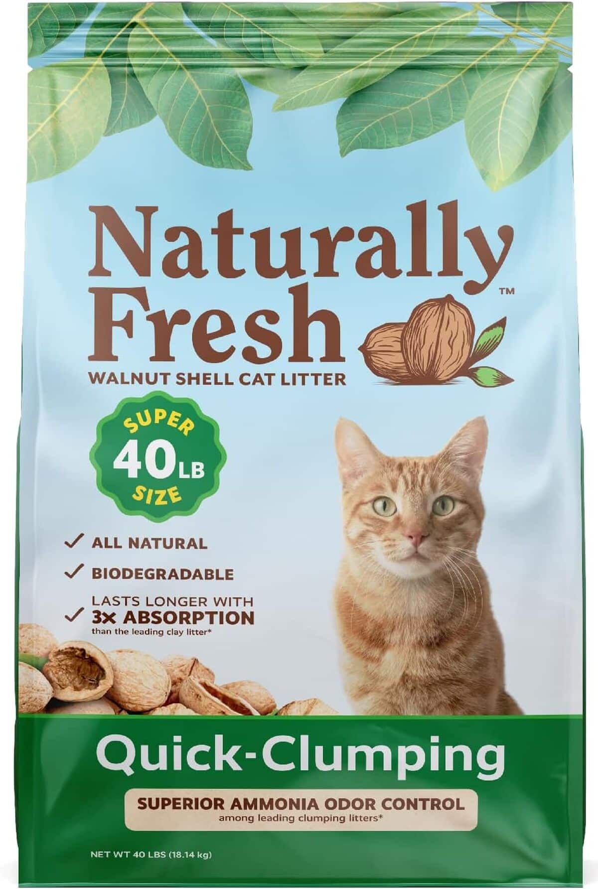 Test de la litière Naturally Fresh à base de noix