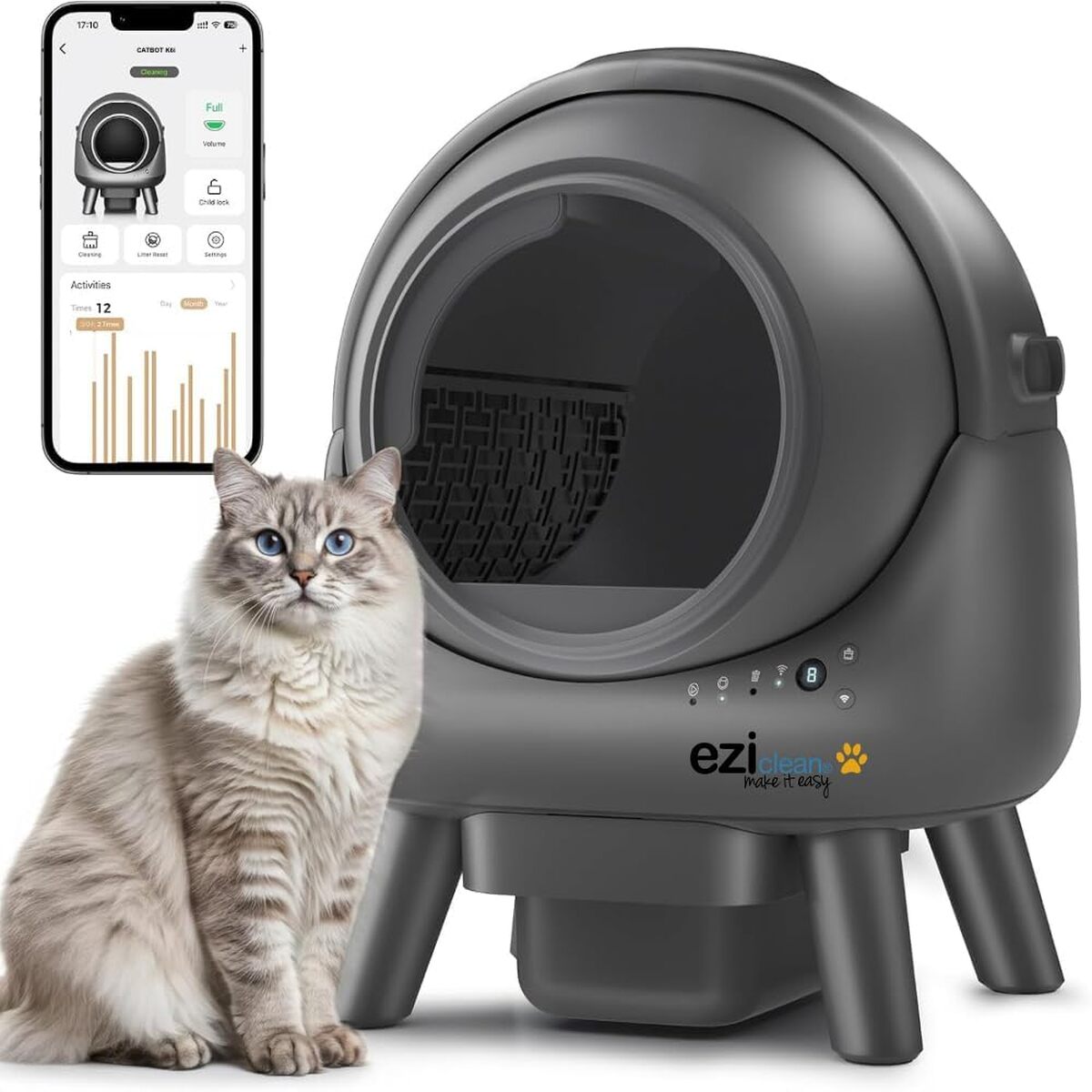Test de la litière robot connectée eziclean® CATBOT K6i