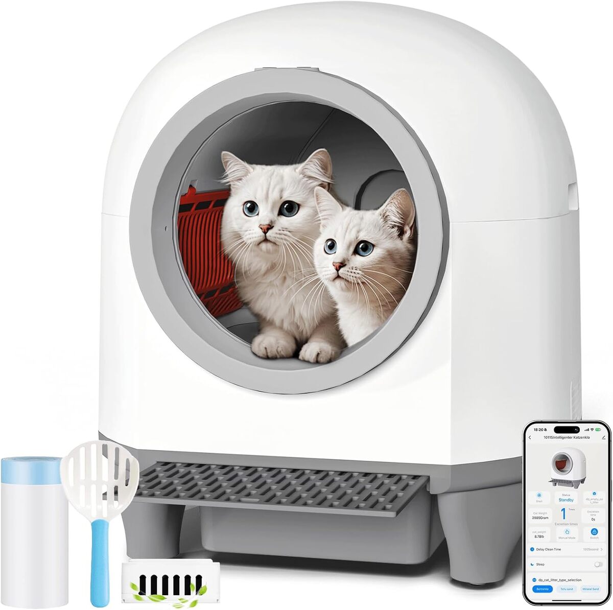 Test du bac à litière automatique Devoko 90 l : efficacité et sécurité