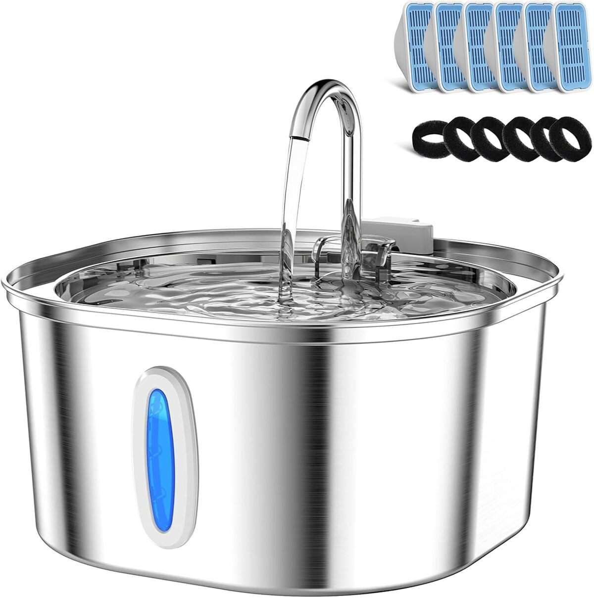 Test : fontaine à eau en acier inoxydable 3, 2 l pour animaux domestiques