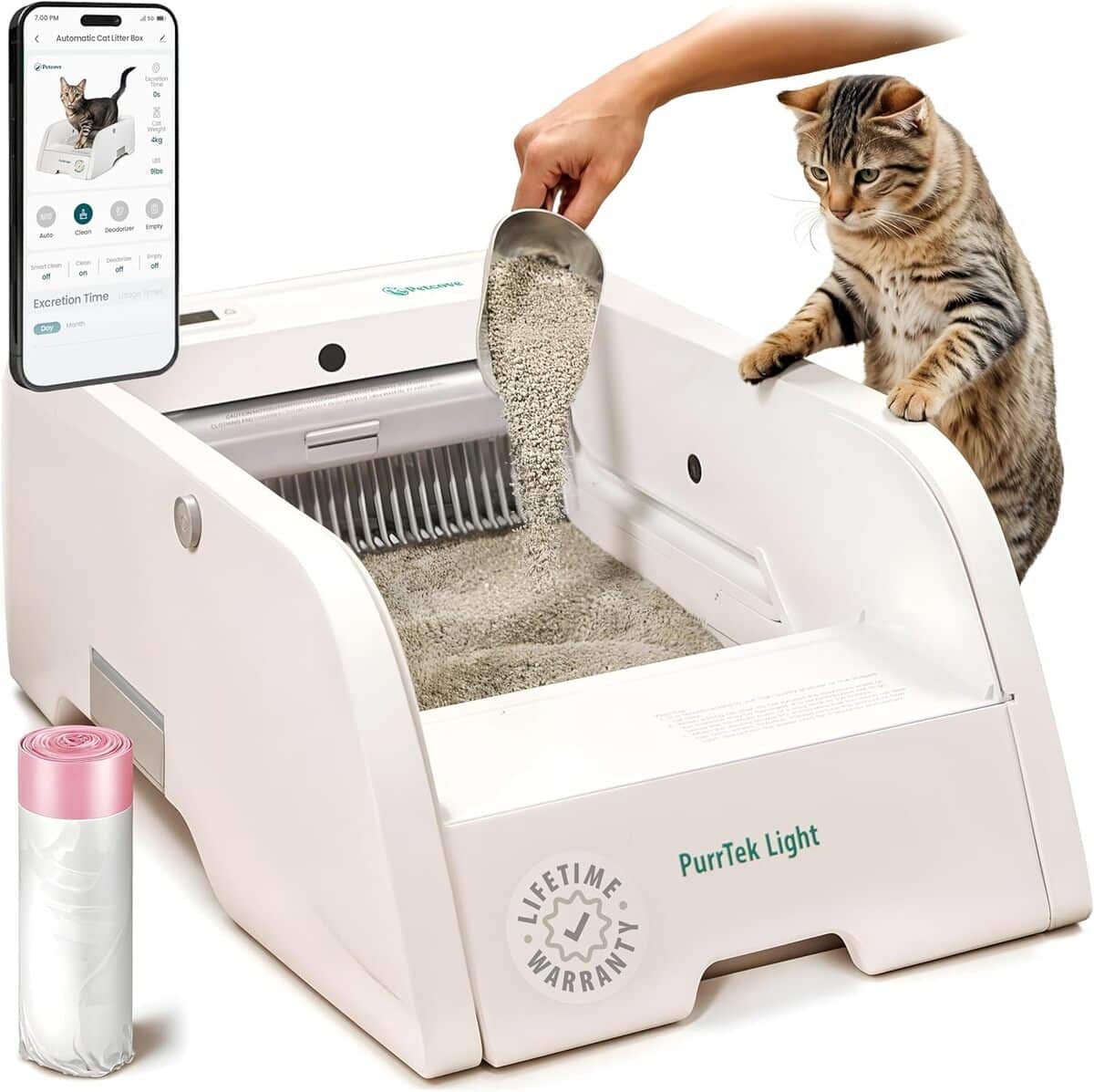 Test : litière autonettoyante automatique pour chat avec contrôle par application