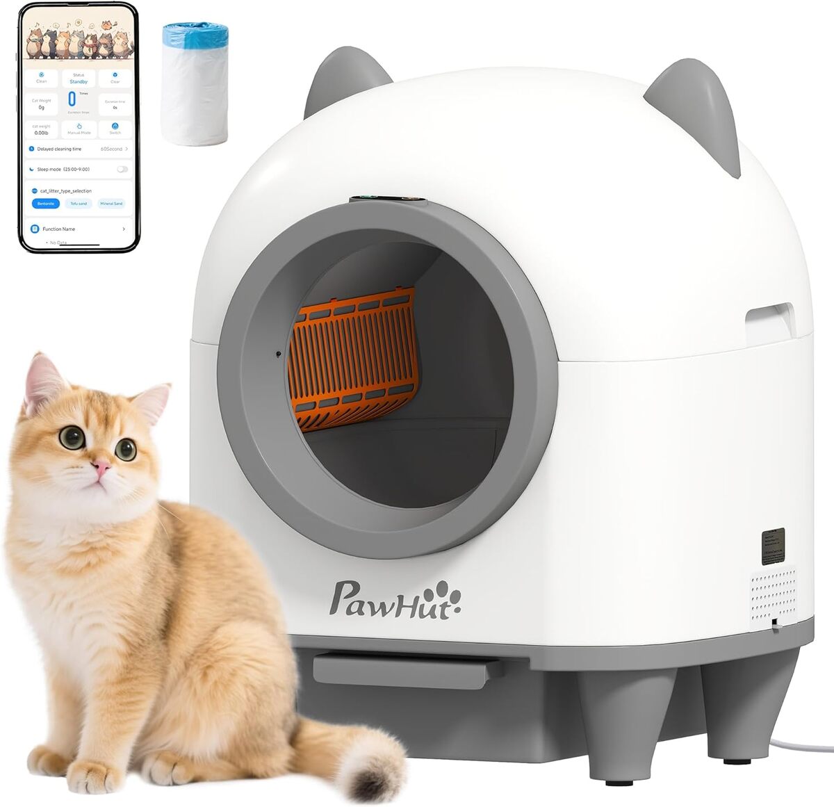 Test : litière autonettoyante PawHut 80L pour chats