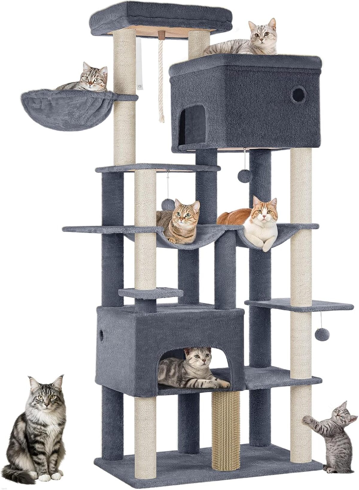Avis sur l'arbre à chat XXL Hzuaneri MS20018SG : confort et espace pour votre félin