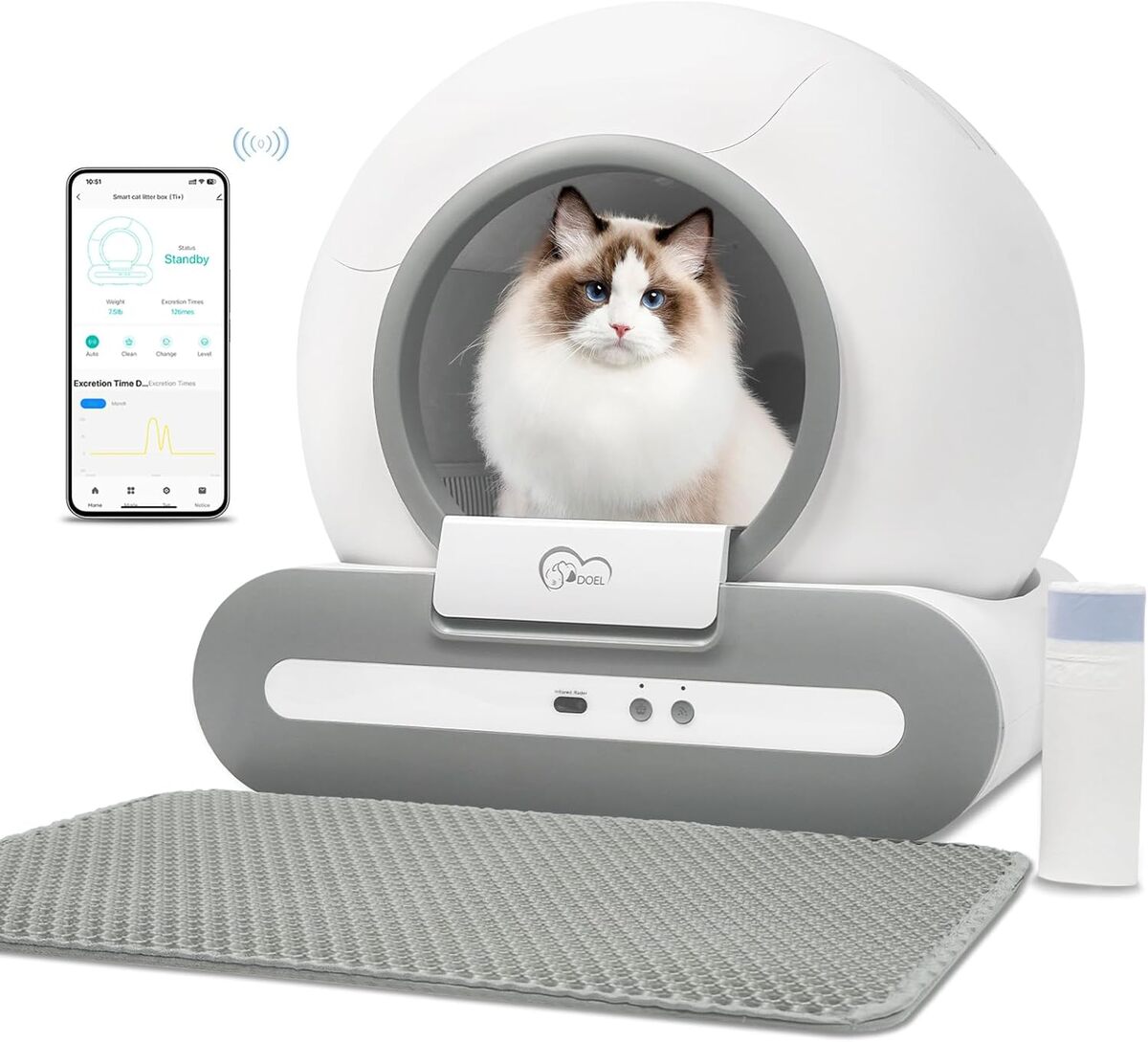 Test : litière auto-nettoyante DOEL grande capacité