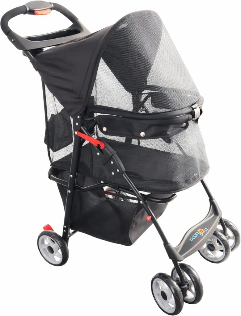 Test de la poussette complète FOURPAW pour animaux : confort et praticité