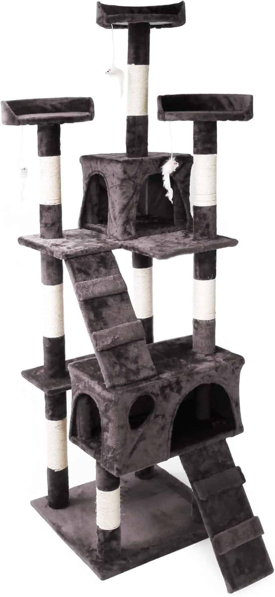 Test de l'arbre à chat Wiltec 170 cm : design ludique et confort pour félins