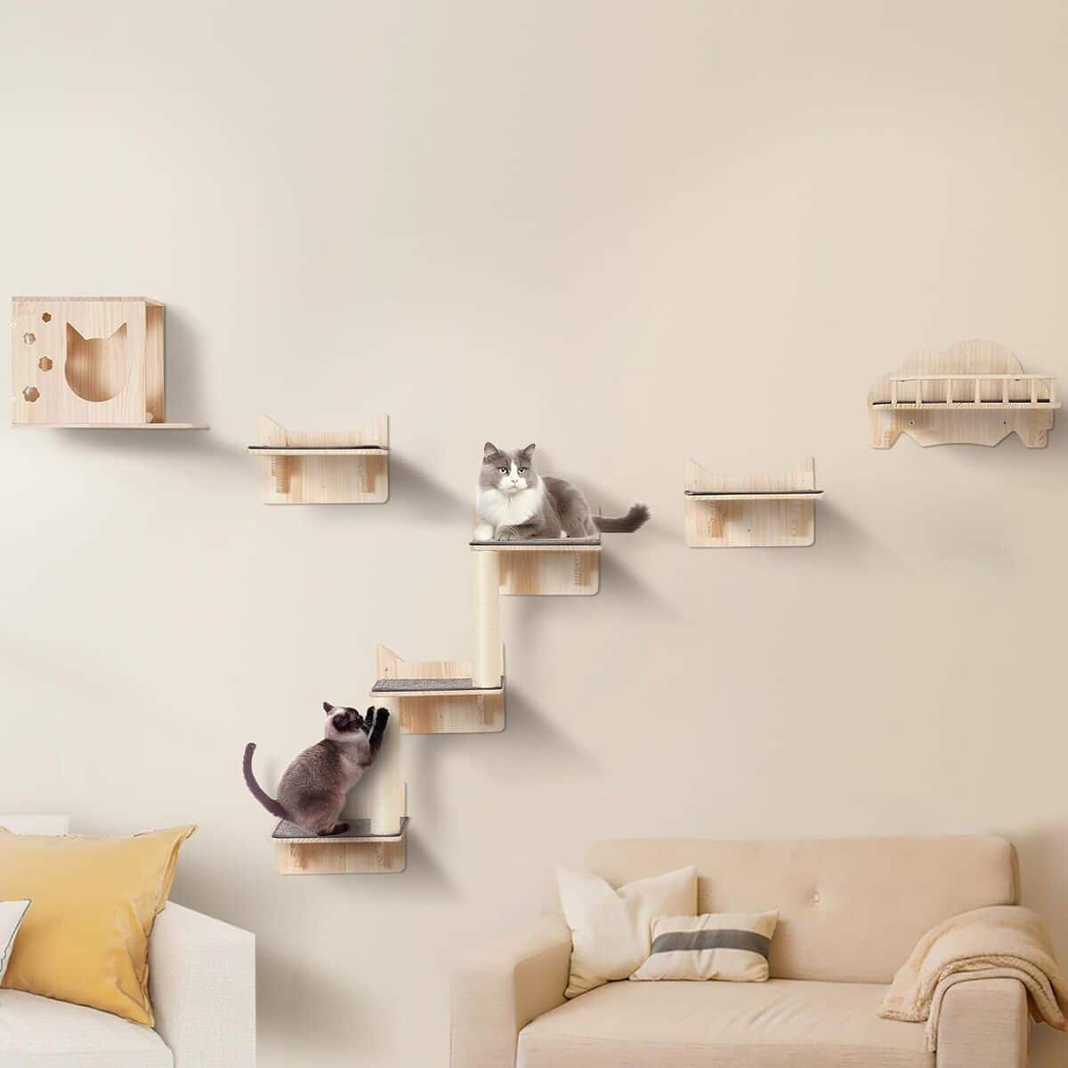 Test des étagères murales VEVOR pour chat : lot de 5 meubles muraux innovants