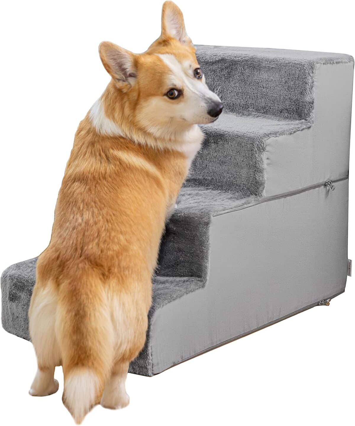 Test escalier pour chien en mousse 4 marches antidérapant