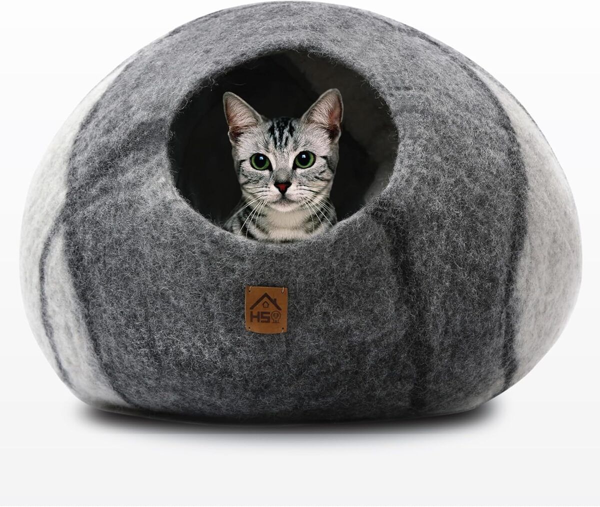 Test de la grotte pour chat en laine mérinos 48 cm : écologique et confortable