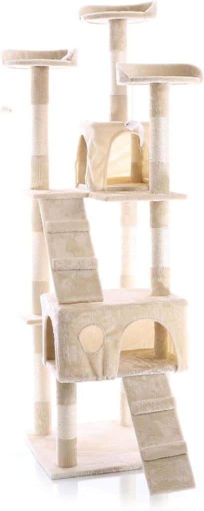 Test de l'arbre à chat Wiltec 170 cm : design ludique et confort pour vos félins