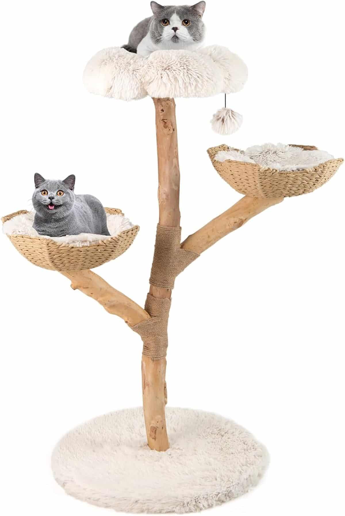 Test de l'arbre à chat XXL Costway 122 cm en bois massif
