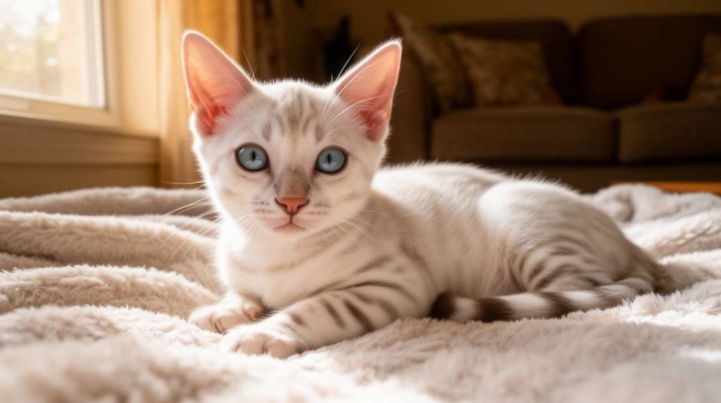 Chaton du Bengal blanc : tout savoir sur ce félin majestueux