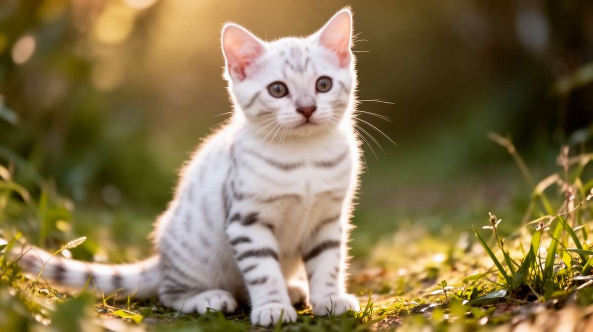 Caract&eacute;ristiques physiques et pelage du chaton du bengal blanc