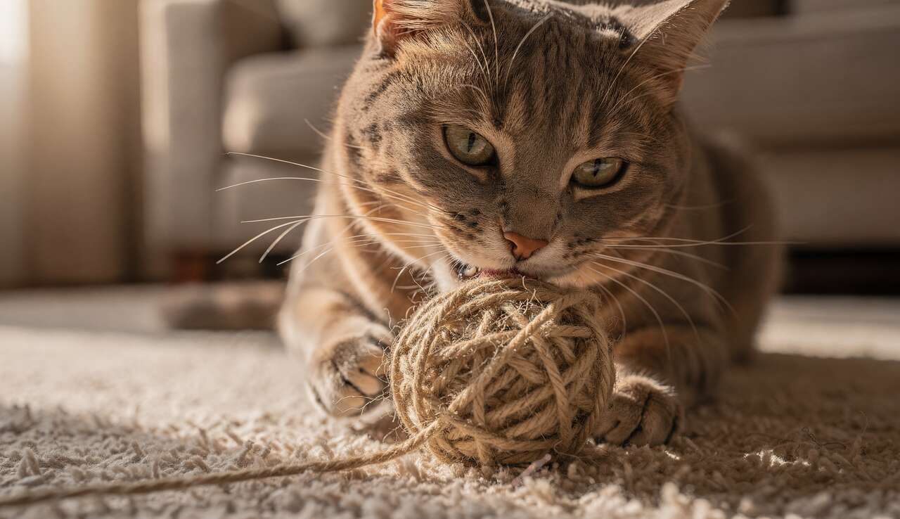 Chat qui mange de la laine : causes et solutions