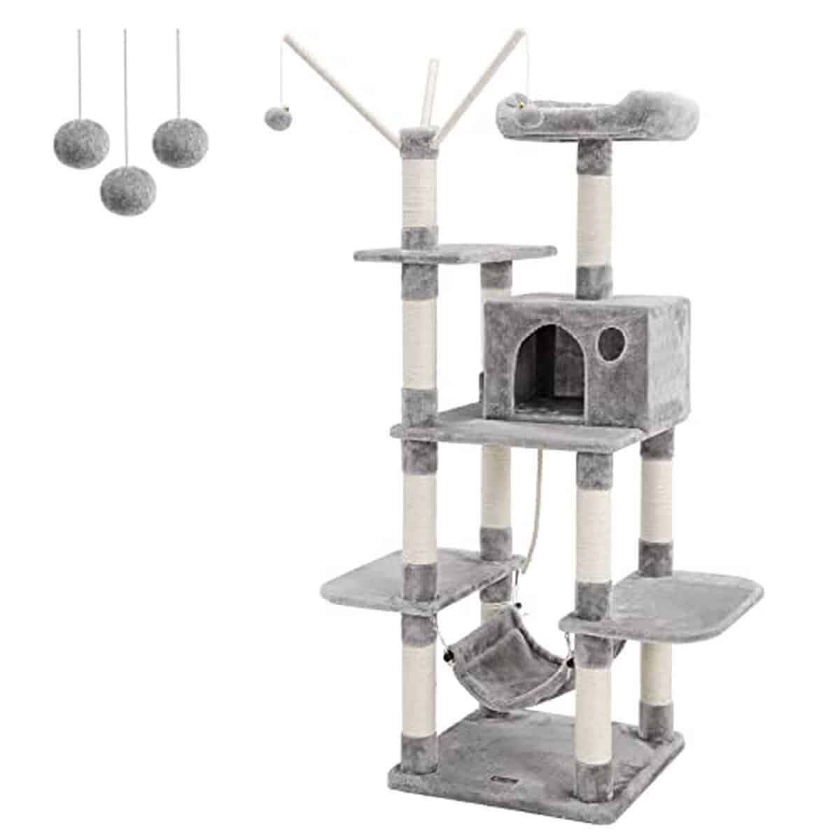 Test : arbre à chat Feandrea PCT86W avec hamac et plate-forme