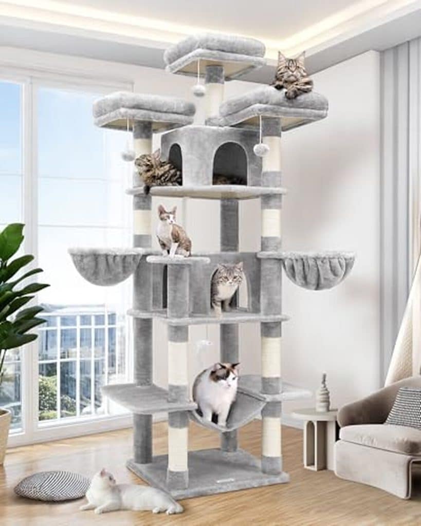 Test du grand arbre à chat Globlazer XXL : confort et espace pour vos félins