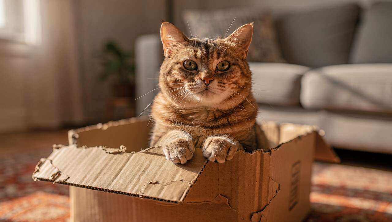 Les cartons, un abri chaleureux pour les chats