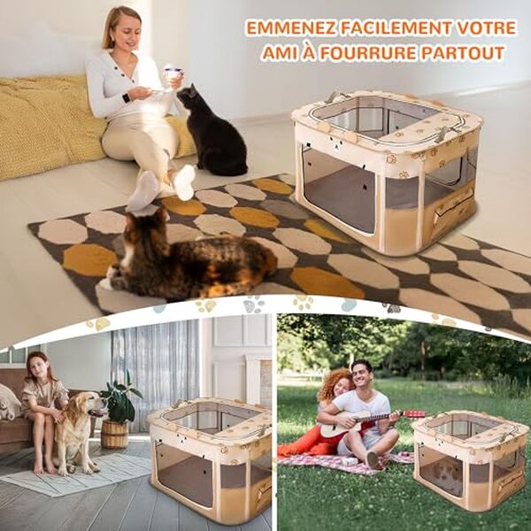 Explorez notre test complet du parc pliable XL Allsopets et découvrez pourquoi cet enclos portable est le choix idéal pour votre compagnon à quatre pattes. Parfait pour voyages et jardin.