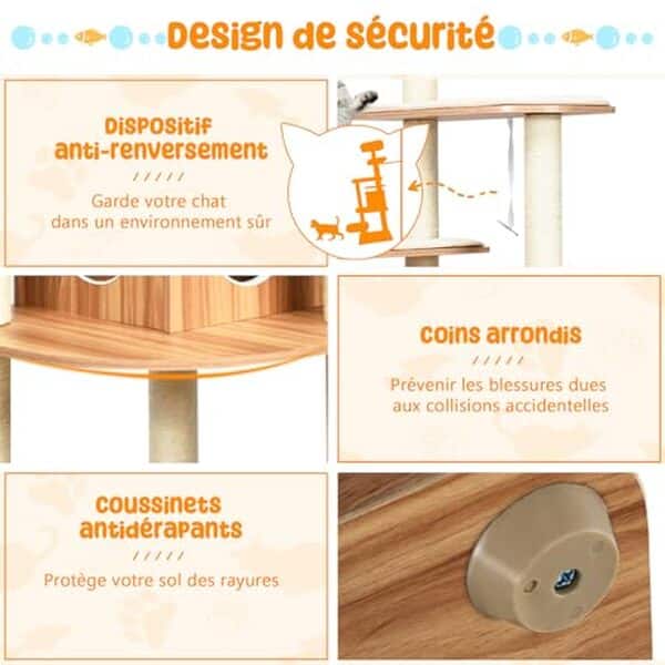 Découvrez notre test complet de l'arbre à chat XXL 175 cm par costway : un véritable havre de paix pour vos félins. Idéal pour le jeu, la détente et l'épanouissement de vos chats.