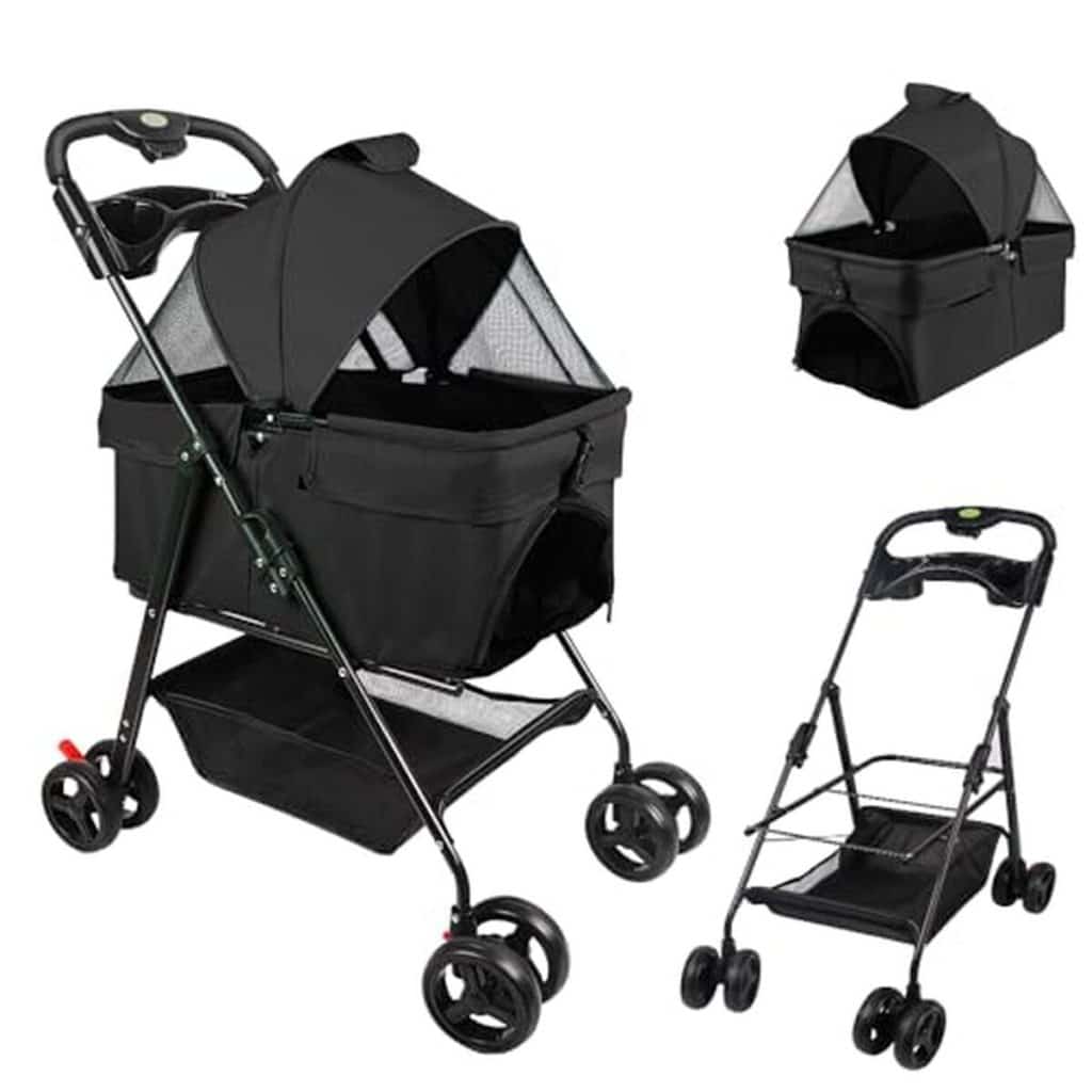 Test de la poussette OHMG 3 en 1 pour chiens et chats